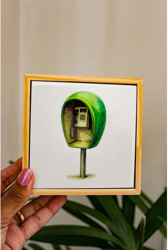 Mini Azulejo Decorativo Com Moldura Telefone Orelhao Mimo Galeria -5-